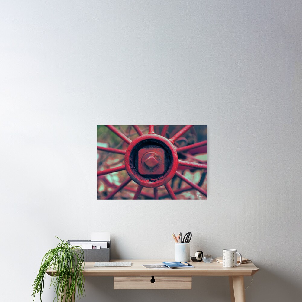 Rusty Wheel Poster
