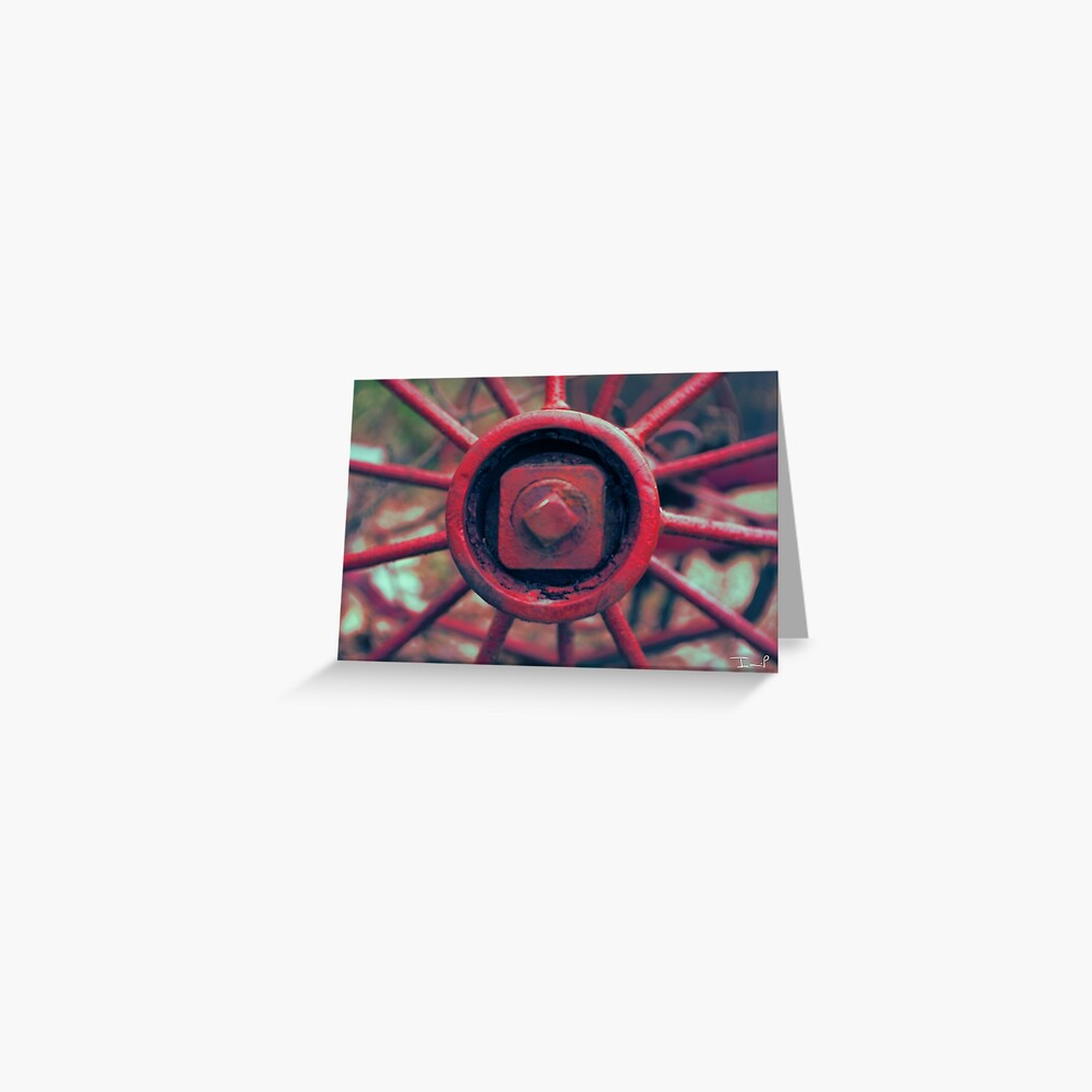 Rusty Wheel Greeting Card