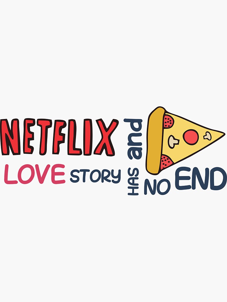 and pizza love story " Sticker for Sale by bluepetal Redbubble