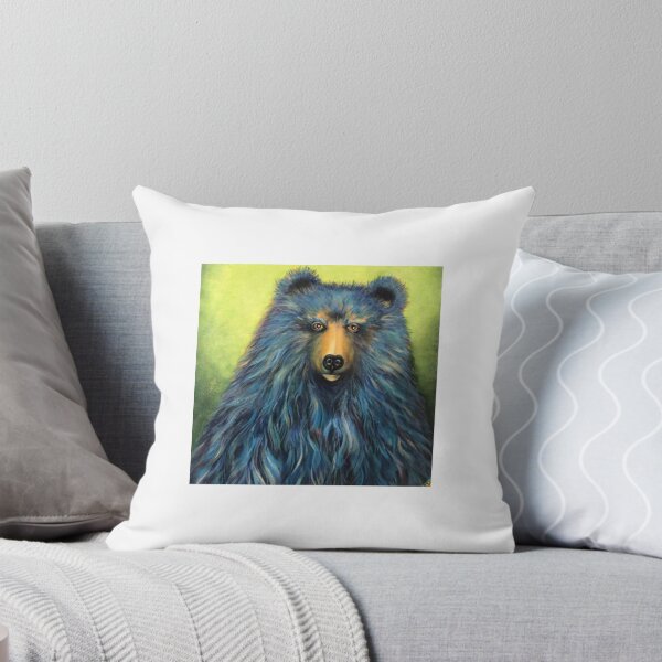 Boris The Blue Throw Pillow