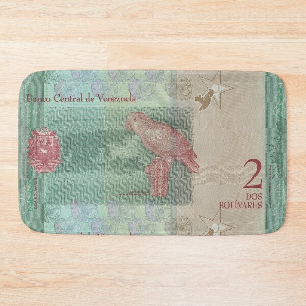 Item preview, 2 bolivares venezuelan banknotes collage designed and sold by KMA Home Design.