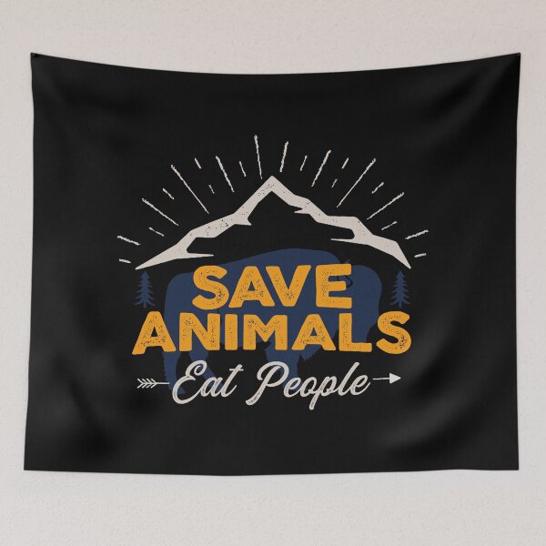 Item preview, Save Aimals Eat People  designed and sold by BestTshirtArt.