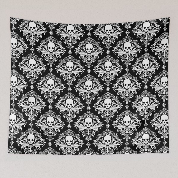 Item preview, Goth Skulls Damask Halloween Pattern designed and sold by mrhighsky.