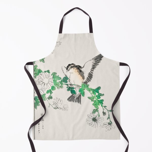 Item preview, narcissus flycatcher and chrysanthemum illustration 28511020787 designed and sold by Bird-Lore.