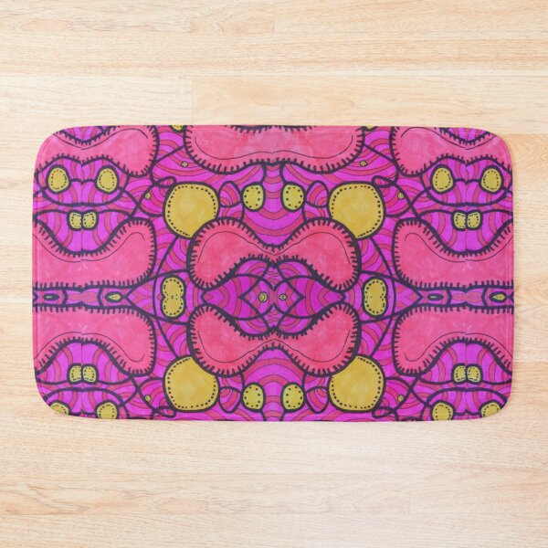 Item preview, Abstract bacteria pattern in pink, black and yellow colors  designed and sold by Miledi.
