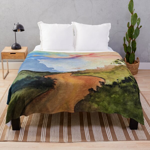 Item preview, african road watercolor painting designed and sold by artjojo.