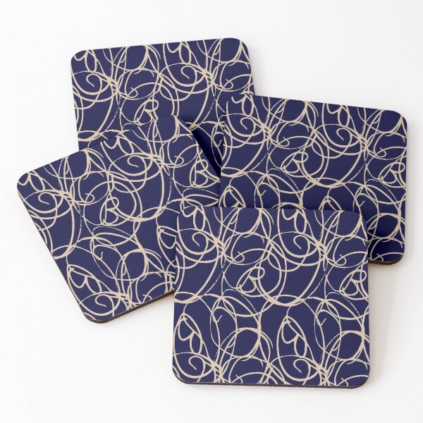 Item preview, Lines on navy blue background designed and sold by TheAfer.