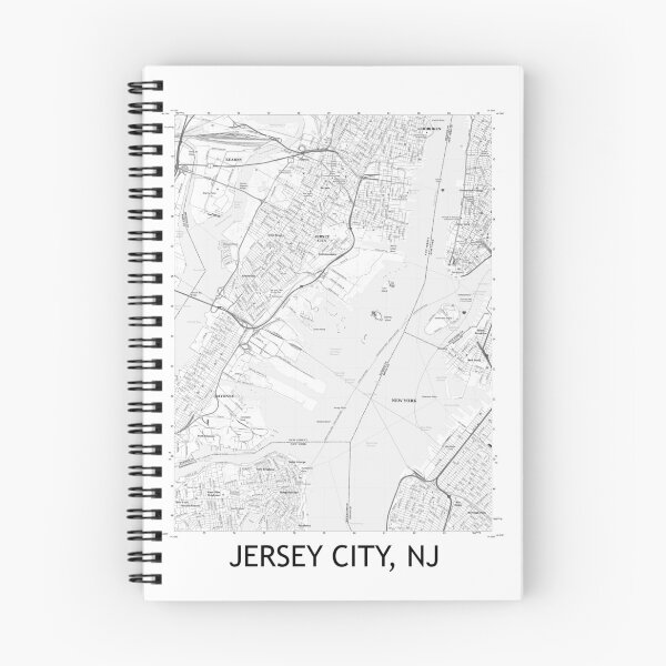 Item preview, Jersey City, NJ Topographical Map Black & White designed and sold by PGHPhotoCo.