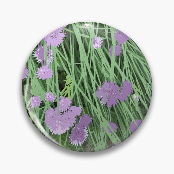Item preview, Painted Chives, green purple beige, digitally modified photography designed and sold by djrunnels.