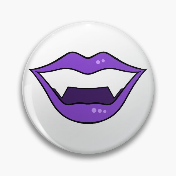 Item preview, Vampire lips 2 cartoon bright purple designed and sold by ArtfulBonBon.