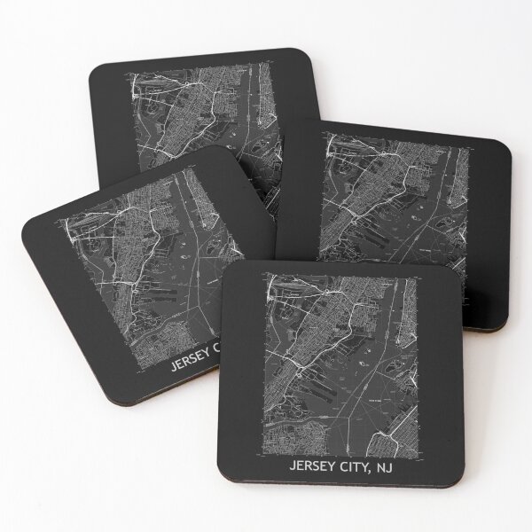 Item preview, Jersey City, NJ Topographical Map Black designed and sold by PGHPhotoCo.