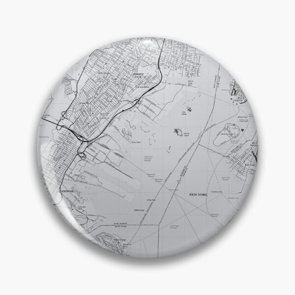 Item preview, Jersey City, NJ Topographical Map Grey designed and sold by PGHPhotoCo.
