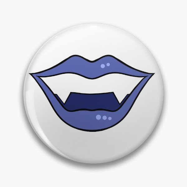Item preview, Vampire 2 lips cartoon blue designed and sold by ArtfulBonBon.