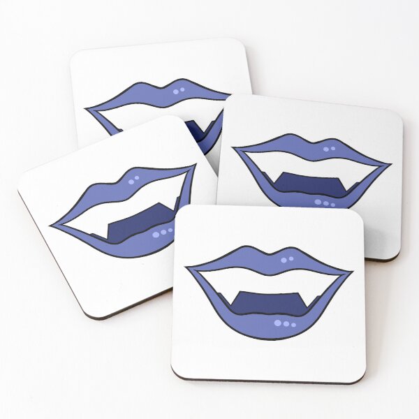 Item preview, Vampire 2 lips cartoon blue designed and sold by ArtfulBonBon.