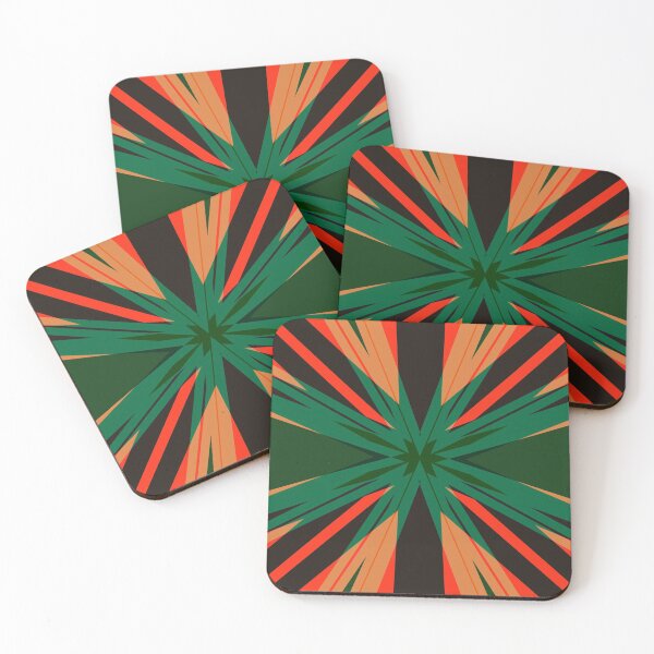 Item preview, Green Black Orange Firework designed and sold by PatternPerfect.