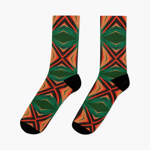Item preview, Green Black Orange Firework designed and sold by PatternPerfect.