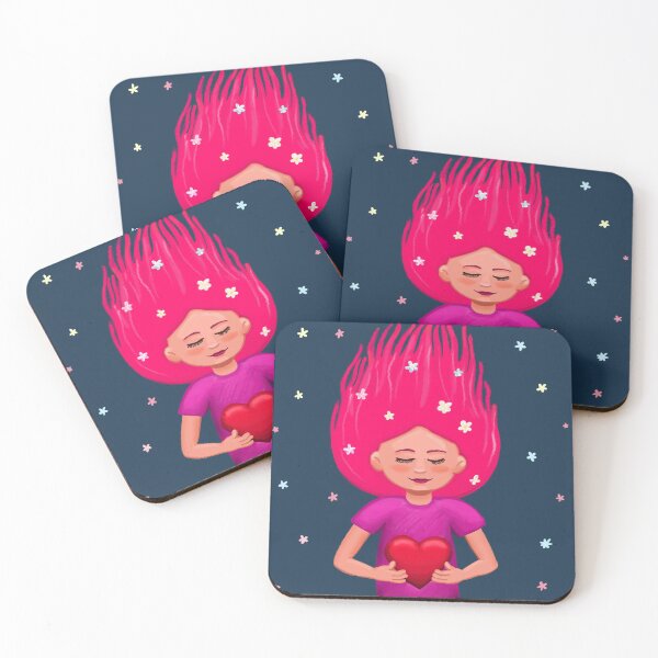 Item preview,  pink-haired girl with heart designed and sold by Adelaide-Lkn.