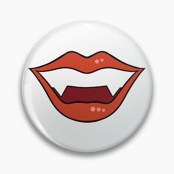 Item preview, Vampire lips 2 cartoon orange designed and sold by ArtfulBonBon.