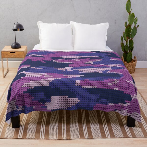 Item preview, Purple Camouflage Knitted Pattern designed and sold by MonsaviFashion.