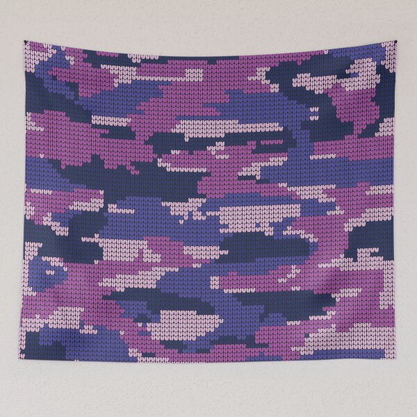 Item preview, Purple Camouflage Knitted Pattern designed and sold by MonsaviFashion.
