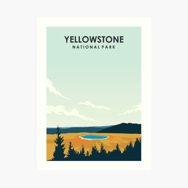 Yellowstone National Park Travel Poster Art Print