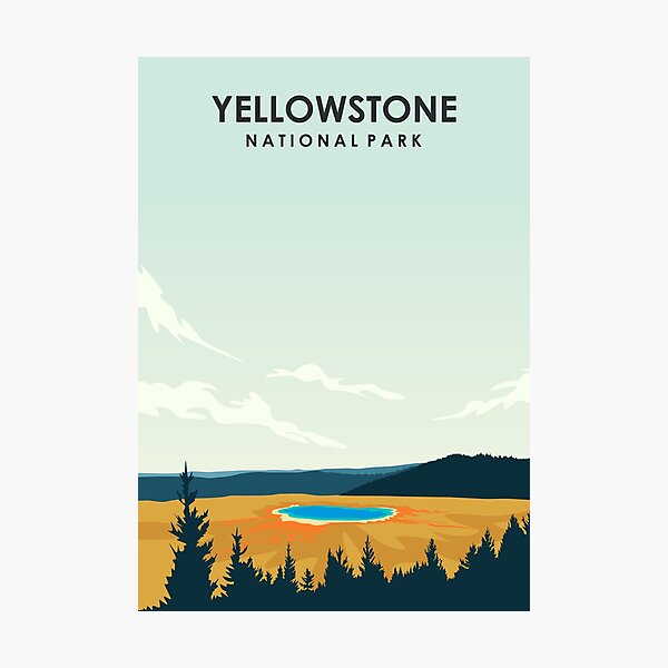 Item preview, Yellowstone National Park Human Made Travel Poster designed and sold by Stadify.