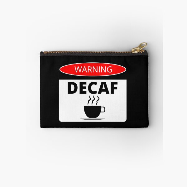 Item preview, Decaf Coffee Danger Warning Sticker Label designed and sold by GregFromThePeg.