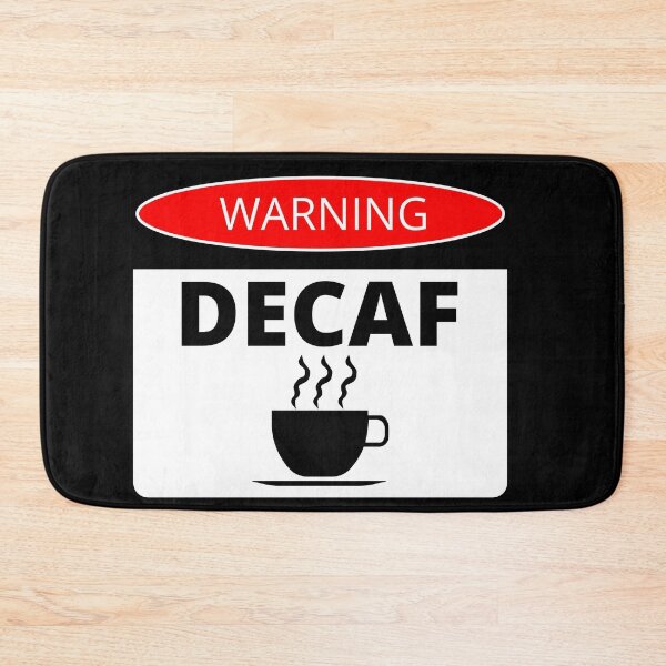 Item preview, Decaf Coffee Danger Warning Sticker Label designed and sold by GregFromThePeg.