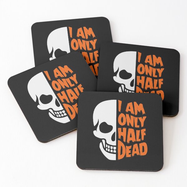 Item preview, I'm Only Half Dead Funny Halloween Skull designed and sold by masterbones.