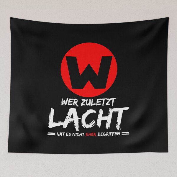 Artikelvorschau, Wer zuletzt lacht - Statement Funshirt Sprüche T-Shirt entworfen und verkauft von bitcam18.
