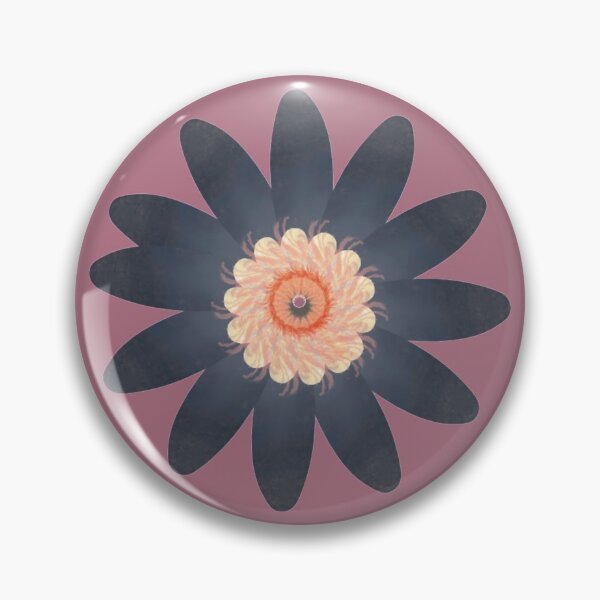 Item preview, Late Summer Bloom With Dark-Blue Petals on Dark Pink designed and sold by Latoblooms.