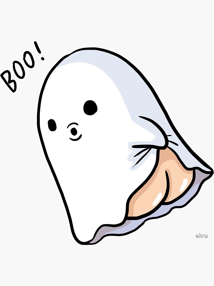 Thumbnail 3 of 3, Sticker, BOO! designed and sold by ekra.