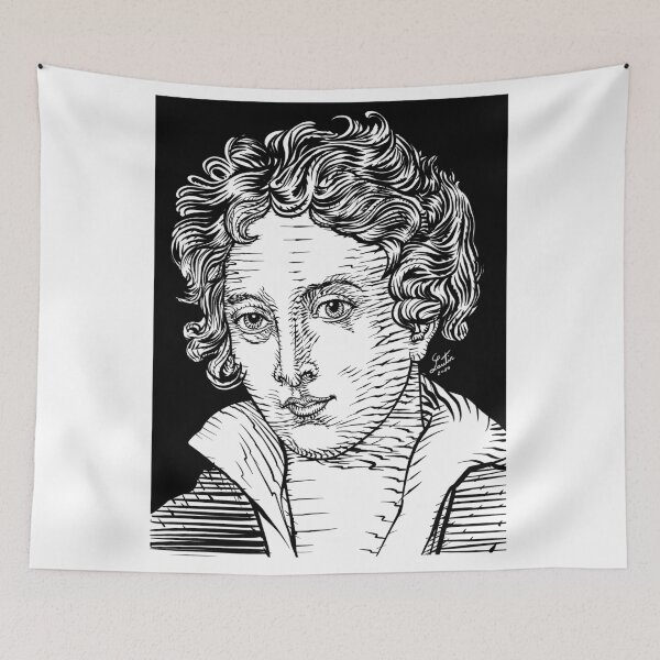 Artikelvorschau, PERCY BYSSHE SHELLEY Tintenporträt entworfen und verkauft von lautir.