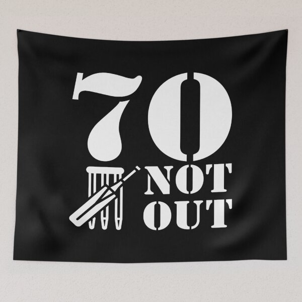 Item preview, 70 NOT OUT CRICKET DESIGN designed and sold by PoshJocks.