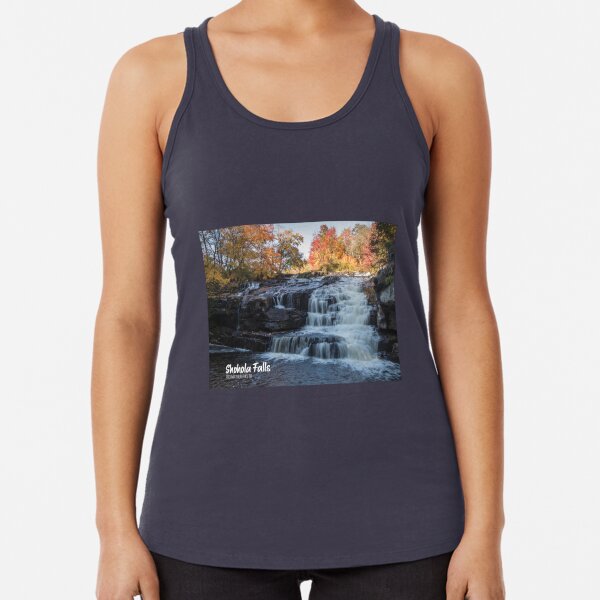 Shohola Falls in the Pocono Mountains, PA, at peak fall foliage Racerback Tank Top