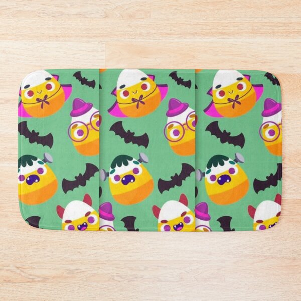 Item preview, Halloween eggs, white, Orange, green, cute Halloween watercolor pattern, boo, witch, candy, bat, witch hat, pumpkin, latest Halloween bestselling, trending designed and sold by August-E.