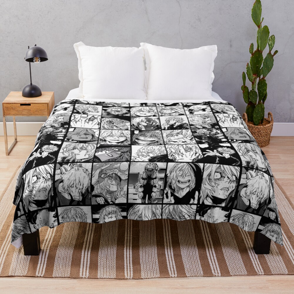 Shigaraki Collage black and white version Throw Blanket
