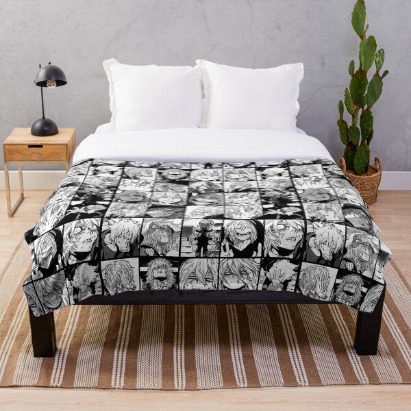 Shigaraki Collage black and white version Throw Blanket