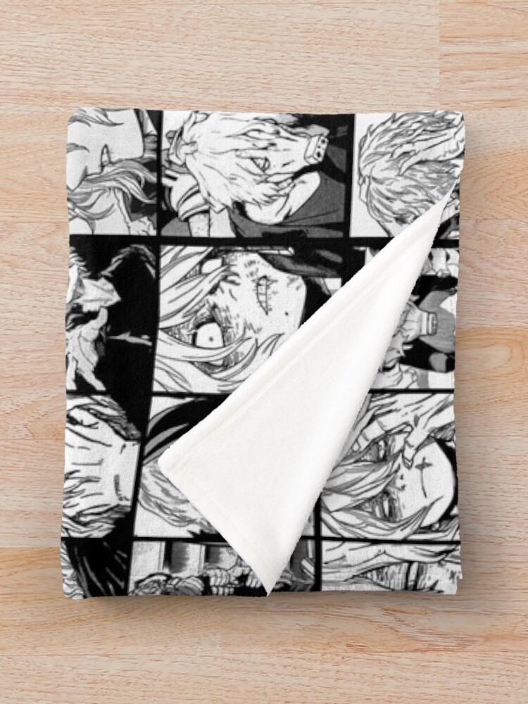 Alternate view of Shigaraki Collage black and white version Throw Blanket