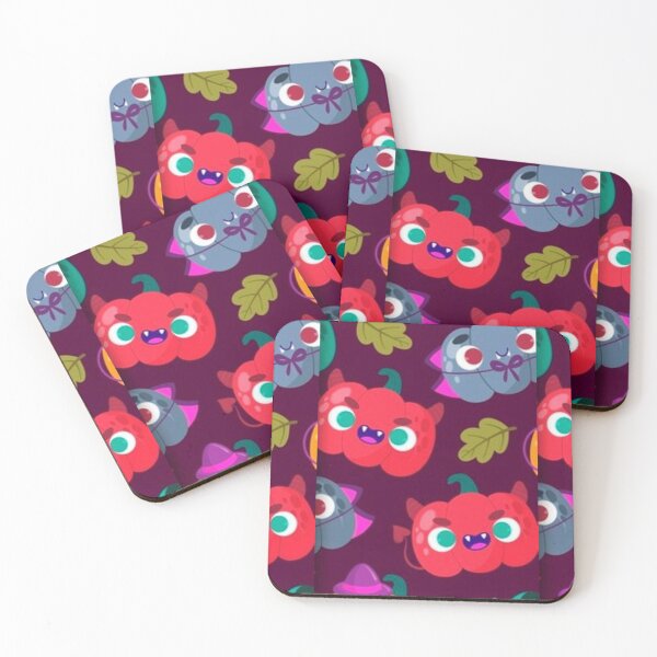 Item preview, Pumpkin monsters, magenta, Orange, red, blue, cute Halloween watercolor pattern, boo, witch, candy, bat, witch hat, pumpkin, latest Halloween bestselling, trending designed and sold by August-E.