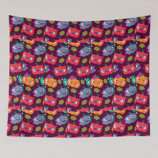 Item preview, Pumpkin monsters, magenta, Orange, red, blue, cute Halloween watercolor pattern, boo, witch, candy, bat, witch hat, pumpkin, latest Halloween bestselling, trending designed and sold by August-E.