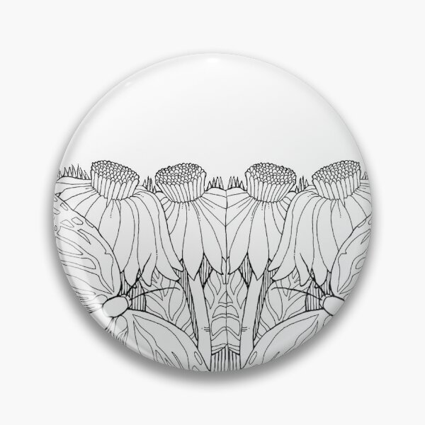 Item preview, Butterflies and Cone Flowers in Black and White designed and sold by WatersEdgeGal.