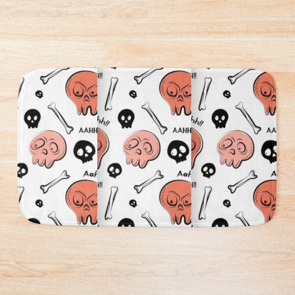 Item preview, Skull monsters, black, red, white, cute Halloween watercolor pattern, boo, witch, candy, bat, witch hat, pumpkin, latest Halloween bestselling, trending designed and sold by August-E.