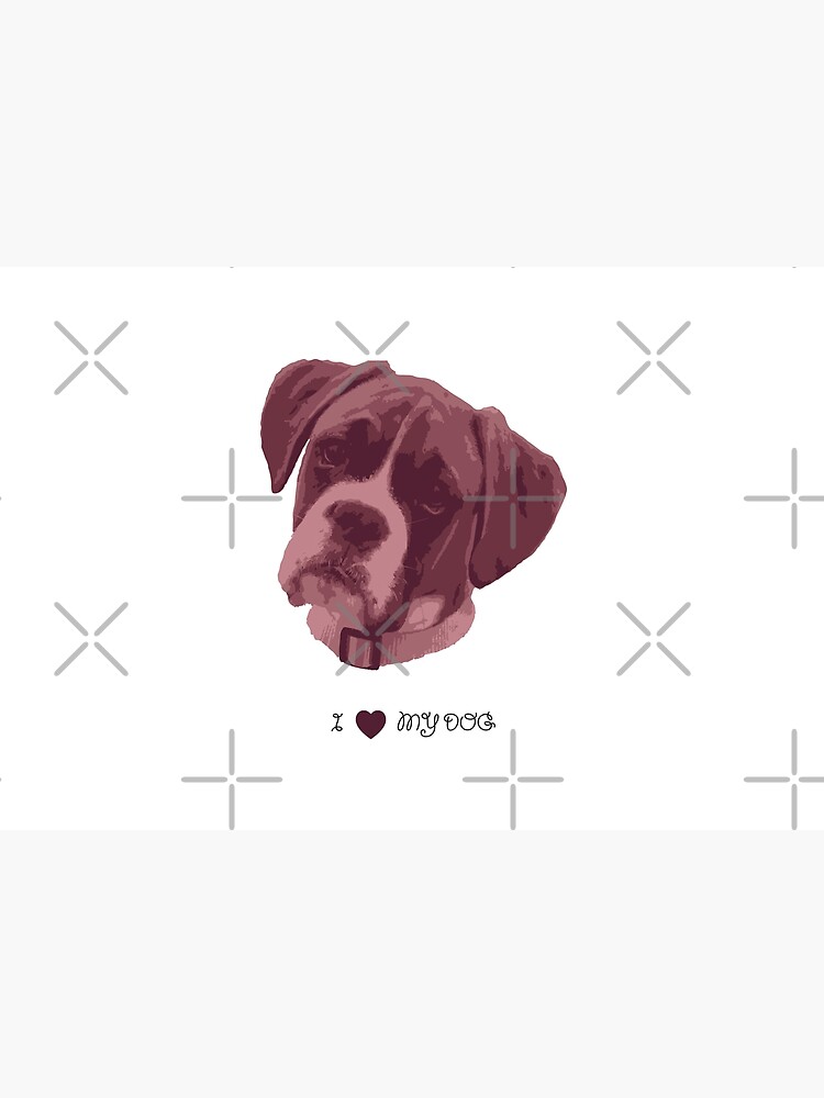 I love my dog - Boxer (Pink) by PrintablesP