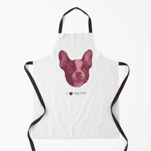 Item preview, I love my dog - French Bulldog (Pink) designed and sold by Printables Passions.