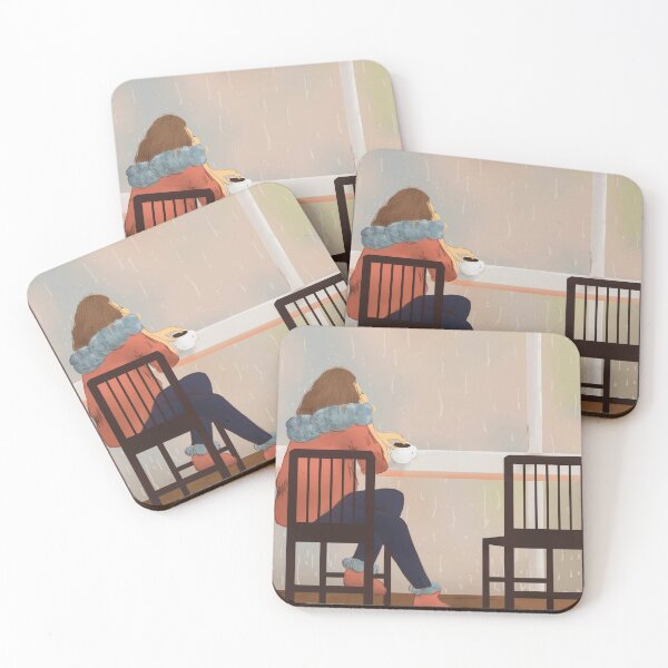 Item preview, Girl in café illustration designed and sold by missmarilee.