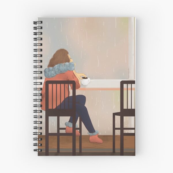 Item preview, Girl in café illustration designed and sold by missmarilee.