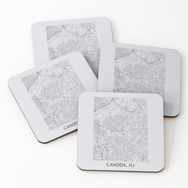 Item preview, Camden, NJ Topographical Map Grey designed and sold by PGHPhotoCo.