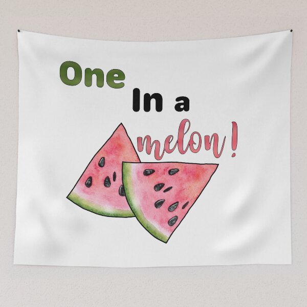 Item preview, One in a Melon with Watercolor Watermelon Slices designed and sold by LovenLaughter.
