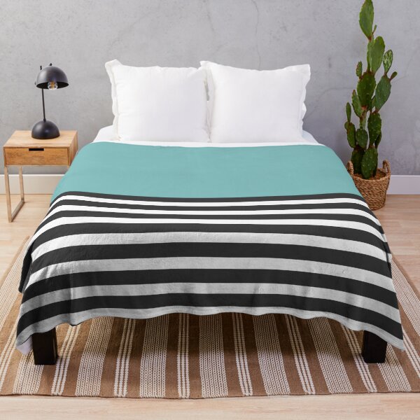 Item preview, Half Thin Striped Soft Turquoise designed and sold by Miss Striped.